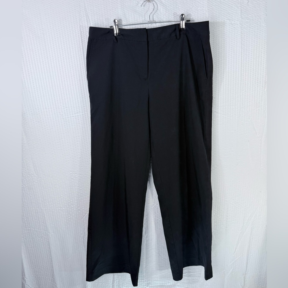 Isaac Mizrahi For Target Wide Leg Trouser Pants Black Womens Size 12 Minimal
